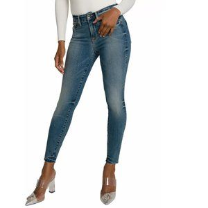 Good American Good Legs High Waist Raw Edge Ankle Skinny Jeans